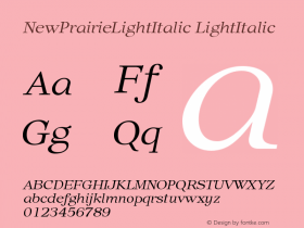 NewPrairieLightItalic