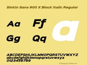Sinkin Sans 900 X Black Italic