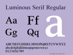 Luminous Serif