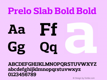 Prelo Slab Bold