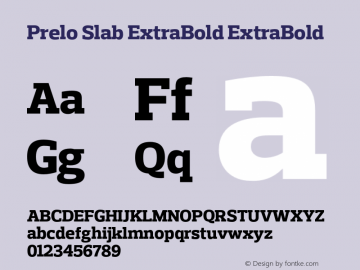 Prelo Slab ExtraBold