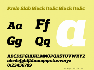 Prelo Slab Black Italic