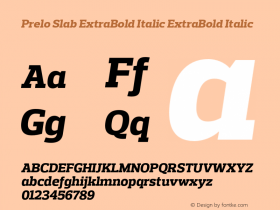 Prelo Slab ExtraBold Italic