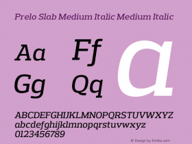 Prelo Slab Medium Italic