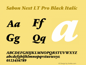 Sabon Next LT Pro Black