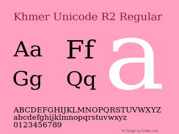 Khmer Unicode R2