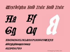 Westdelphia Bold Italic