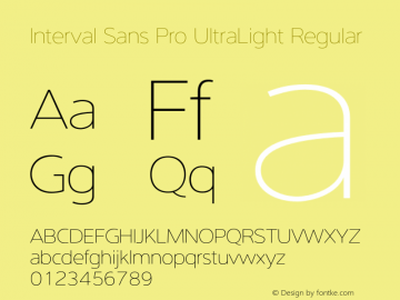 Interval Sans Pro UltraLight