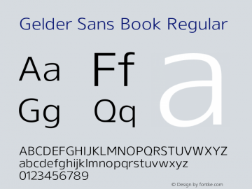 Gelder Sans Book