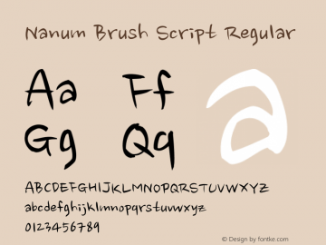 Nanum Brush Script