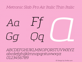 Metronic Slab Pro Air Italic