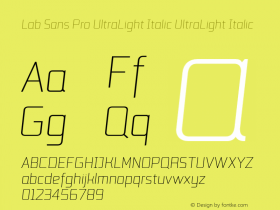 Lab Sans Pro UltraLight Italic