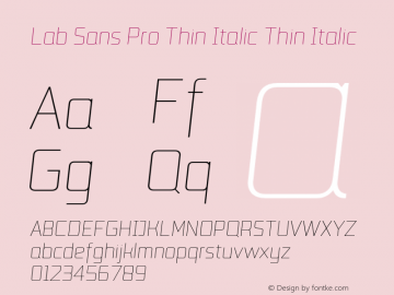 Lab Sans Pro Thin Italic