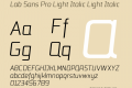 Lab Sans Pro Light Italic