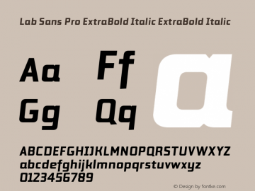 Lab Sans Pro ExtraBold Italic