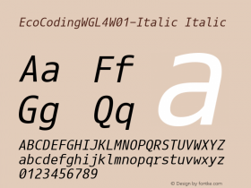 EcoCodingWGL4-Italic