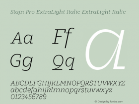 Stajn Pro ExtraLight Italic