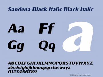 Sandena Black Italic