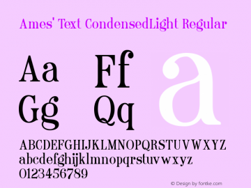 Ames' Text CondensedLight