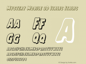 Mystery Mobile 3D Italic