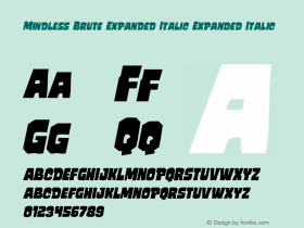 Mindless Brute Expanded Italic