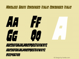 Mindless Brute Condensed Italic
