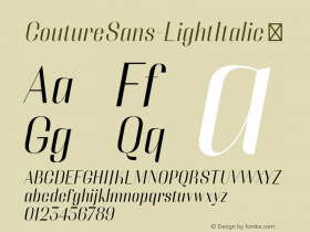 CoutureSans-LightItalic