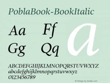 PoblaBook-BookItalic