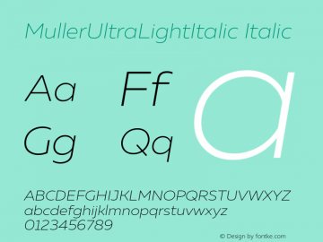 MullerUltraLightItalic