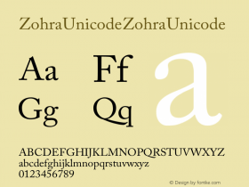 Zohra Unicode
