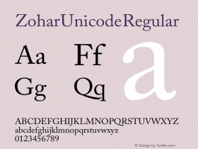 Zohar Unicode