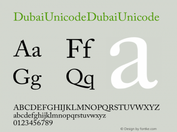 Dubai Unicode