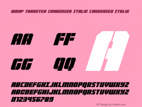 Warp Thruster Condensed Italic