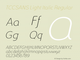 TCCSANS Light Italic
