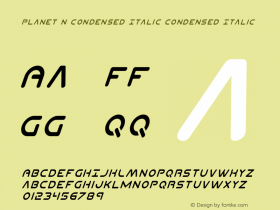 Planet N Condensed Italic