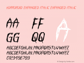 Horroroid Expanded Italic