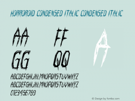 Horroroid Condensed Italic