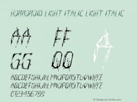 Horroroid Light Italic