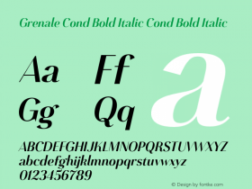 Grenale Cond Bold Italic