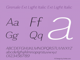Grenale Ext Light Italic