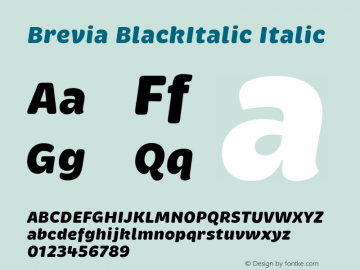 Brevia BlackItalic