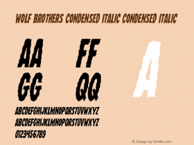 Wolf Brothers Condensed Italic