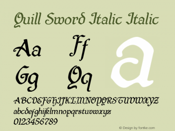 Quill Sword Italic