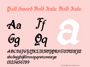 Quill Sword Bold Italic