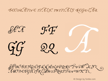 Decorative Italic Initials