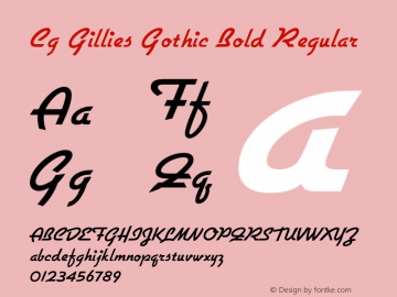 Cg Gillies Gothic Bold