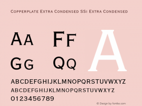 Copperplate Extra Condensed SSi