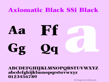 Axiomatic Black SSi