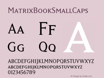 MatrixBookSmallCaps