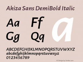 Akiza Sans DemiBold